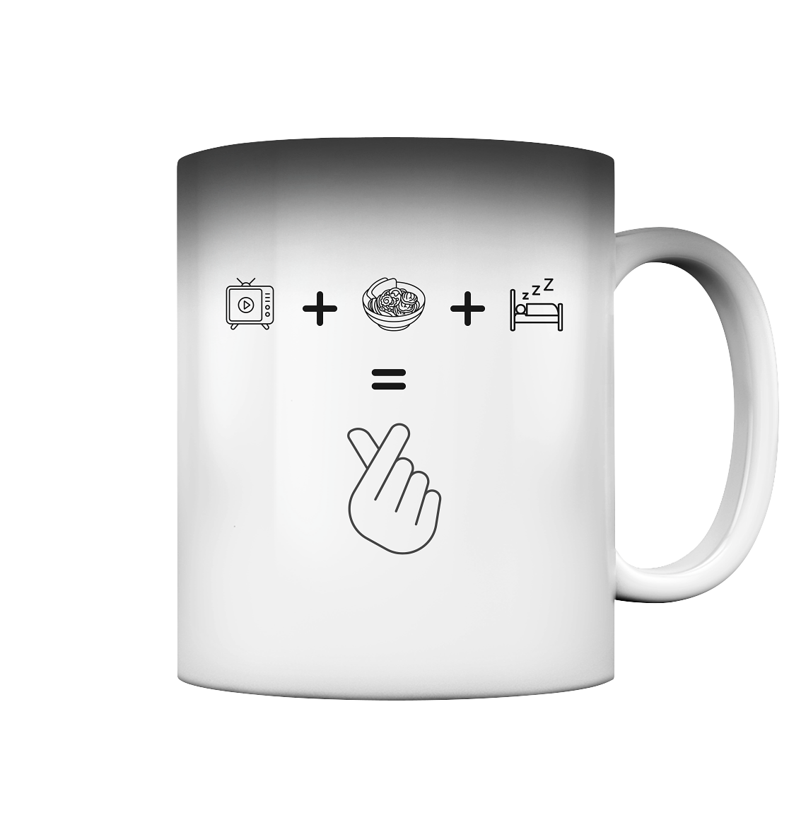 K-Drama, Ramen, Sleep, Finger Herz - Magic Mug